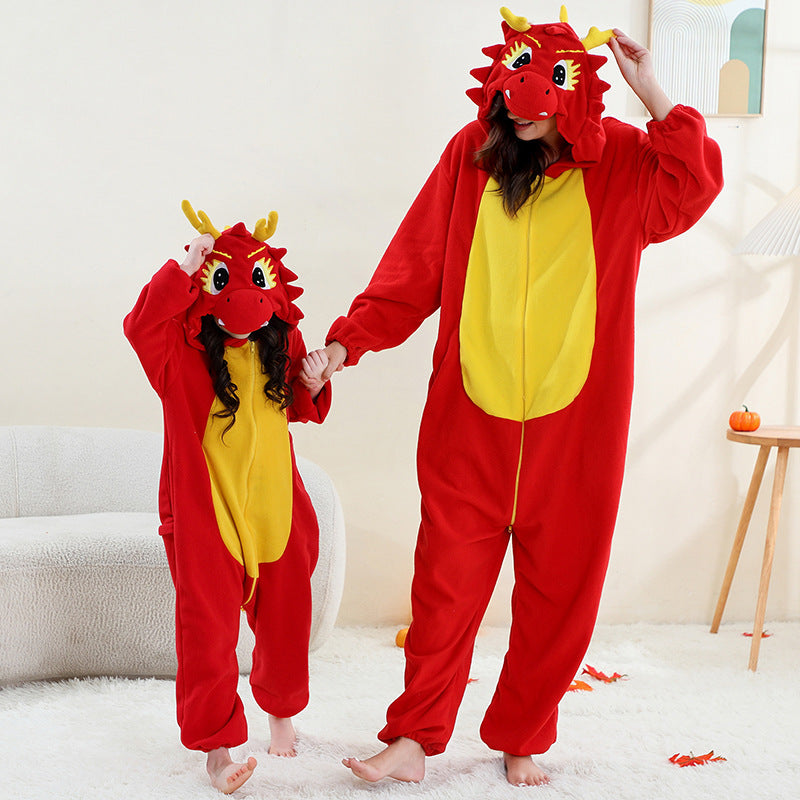 Polar Fleece Animal Modeling Jumpsuit Adult Middle Big Outfit Jumpsuit, Climbing Suit