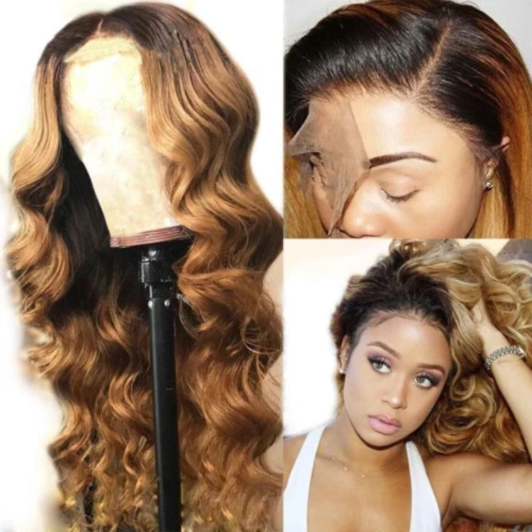 Big Wave Mechanism Fiber Forehead Lace Piece Of Wig Long Curls