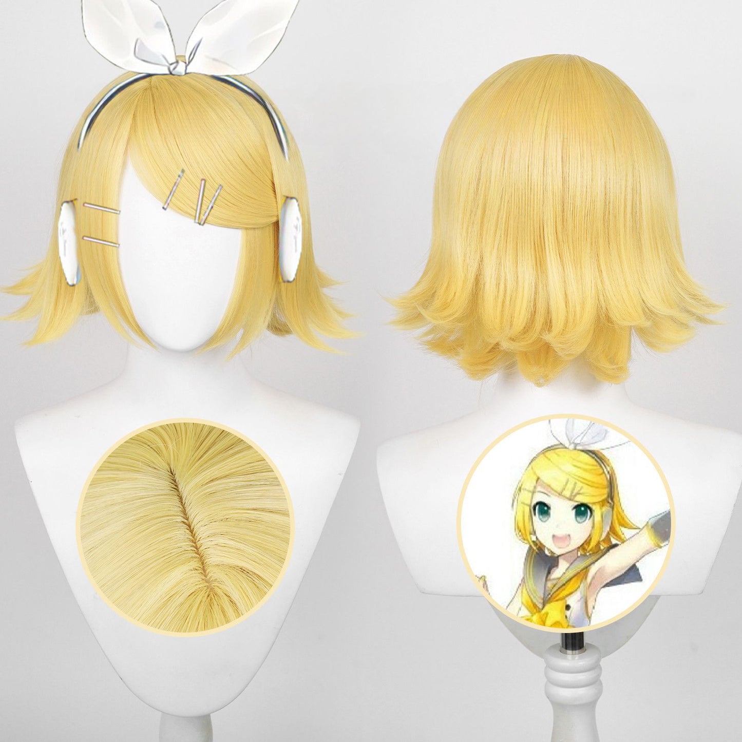 Snow Mirror Tone Double Even Rin Brother Cos Wig