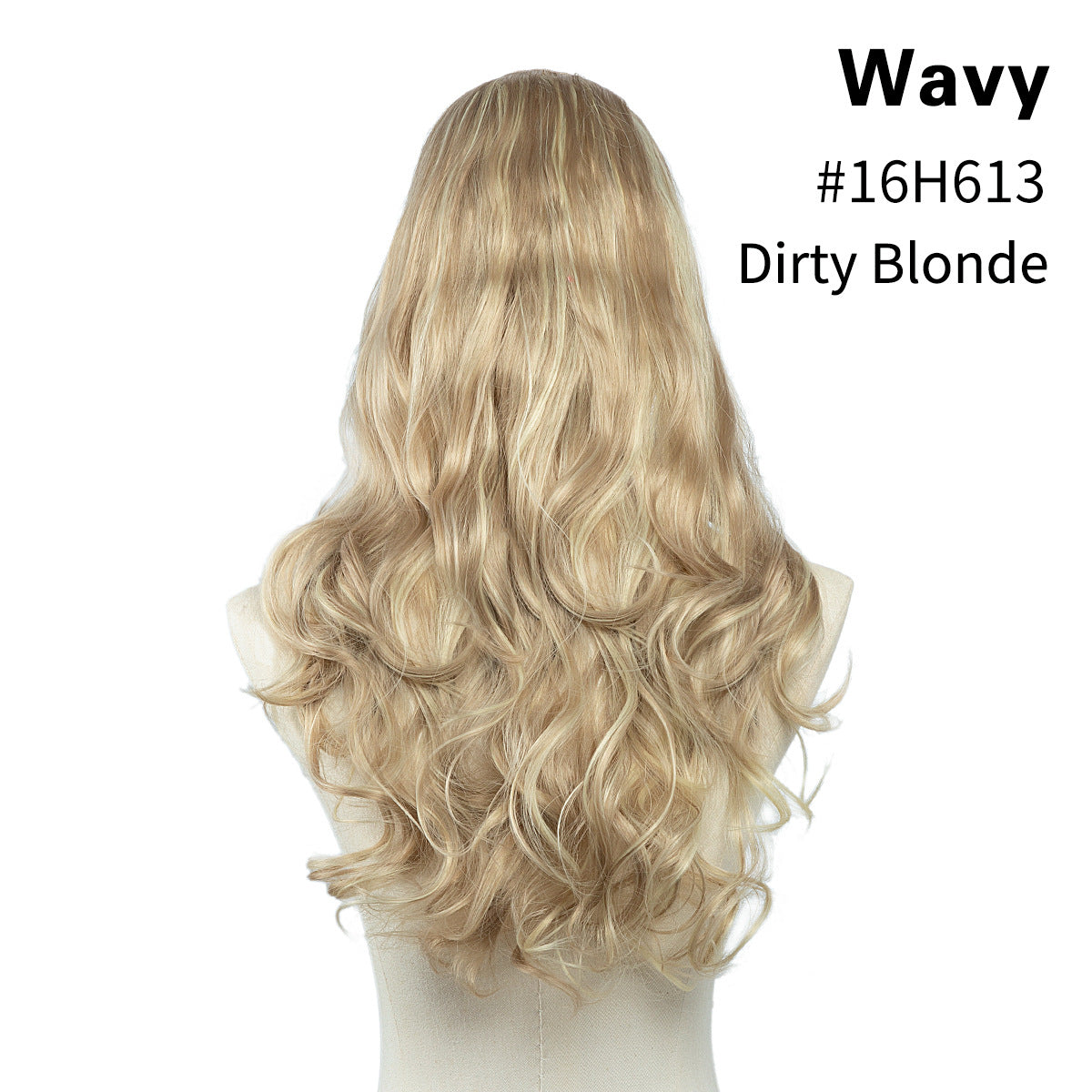 Female Long Curly Hair Big Wave Fluffy Natural U-shaped Wig