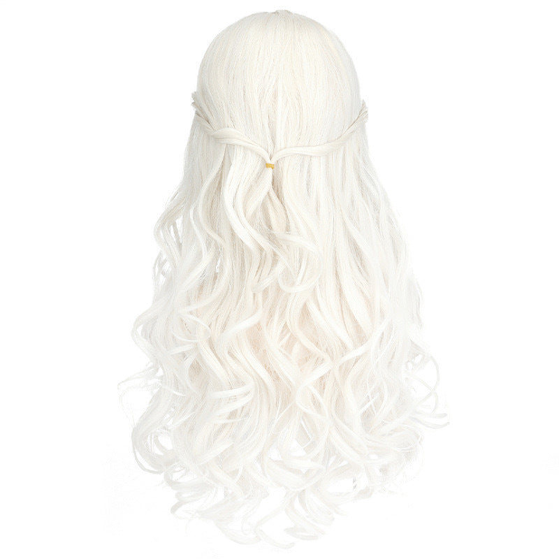 Alice In Wonderland Mid-length Curly Hair Halloween Party Dress-up Cos Wig