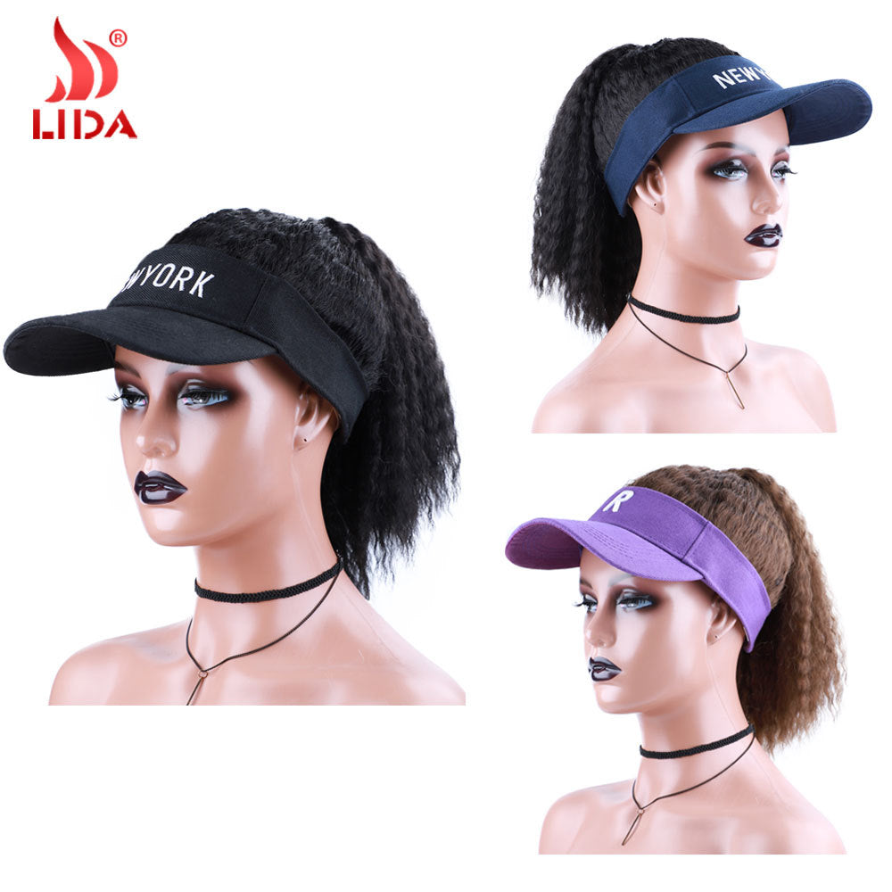 Women's Chemical Fiber Mechanism Headgear Sunshade Curly Wig Long Curls