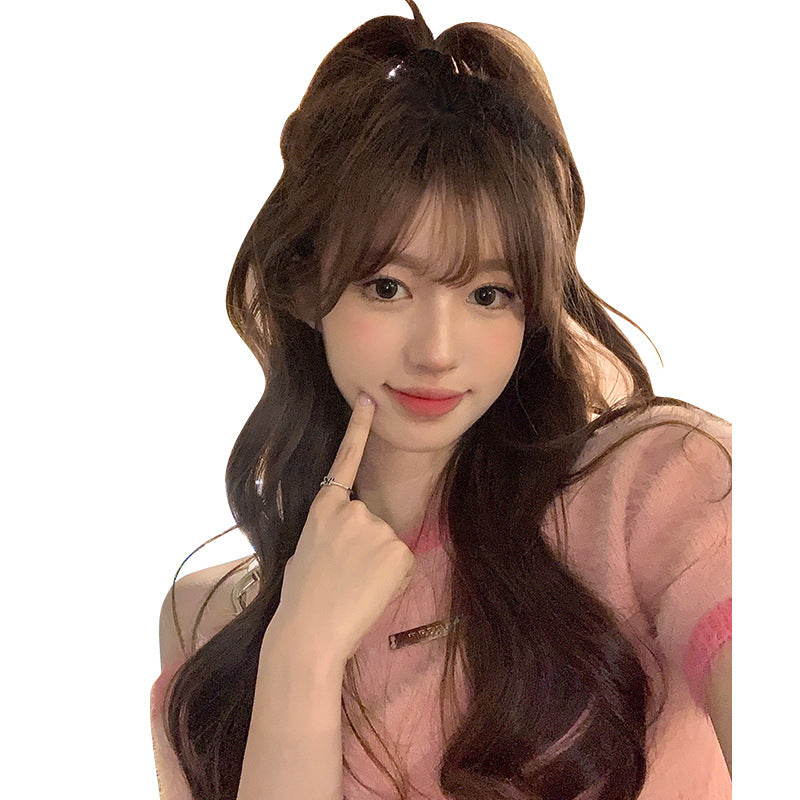 Women's Korean Style Hairstyle Big Wave Curly Wig Long Curls