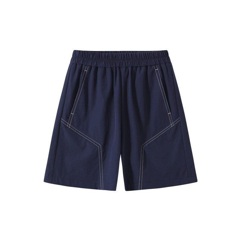 Children's Summer Clothing Breathable Shorts Middle Big Collision Line Design Cool Children's Pants