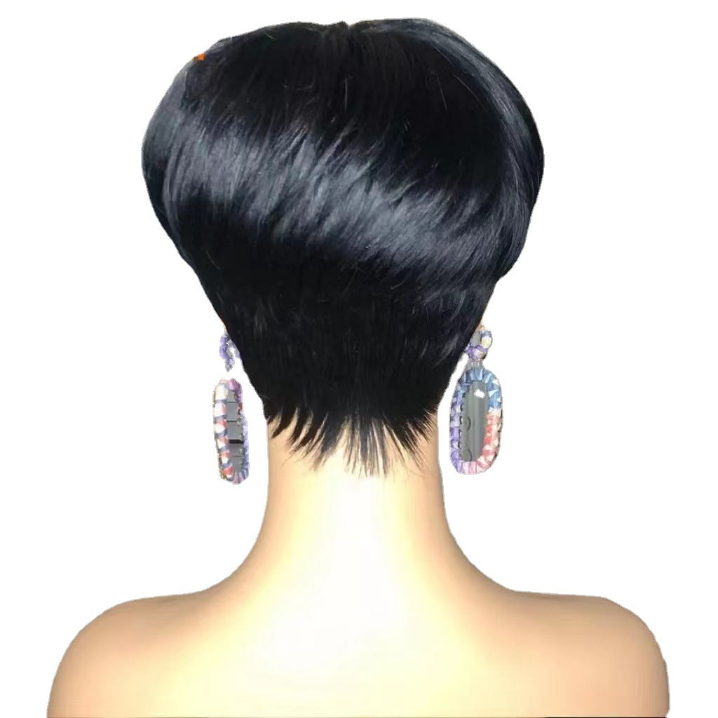 Fashion Chemical Fiber Female Head Cover Wig Short Straight Hair