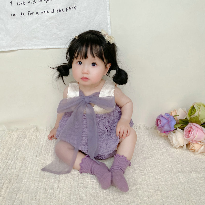 Summer Thin Rompers Sleeveless Princess Western Style Days Old One Jumpsuit, Climbing Suit