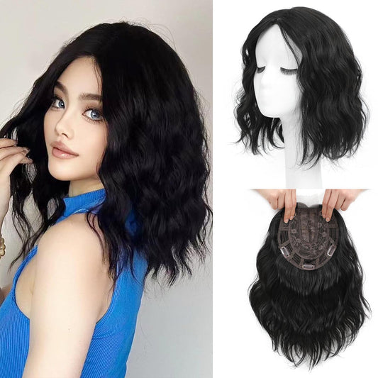 Front Lace Water Ripple Female Bangs Wig Short Curly Hair