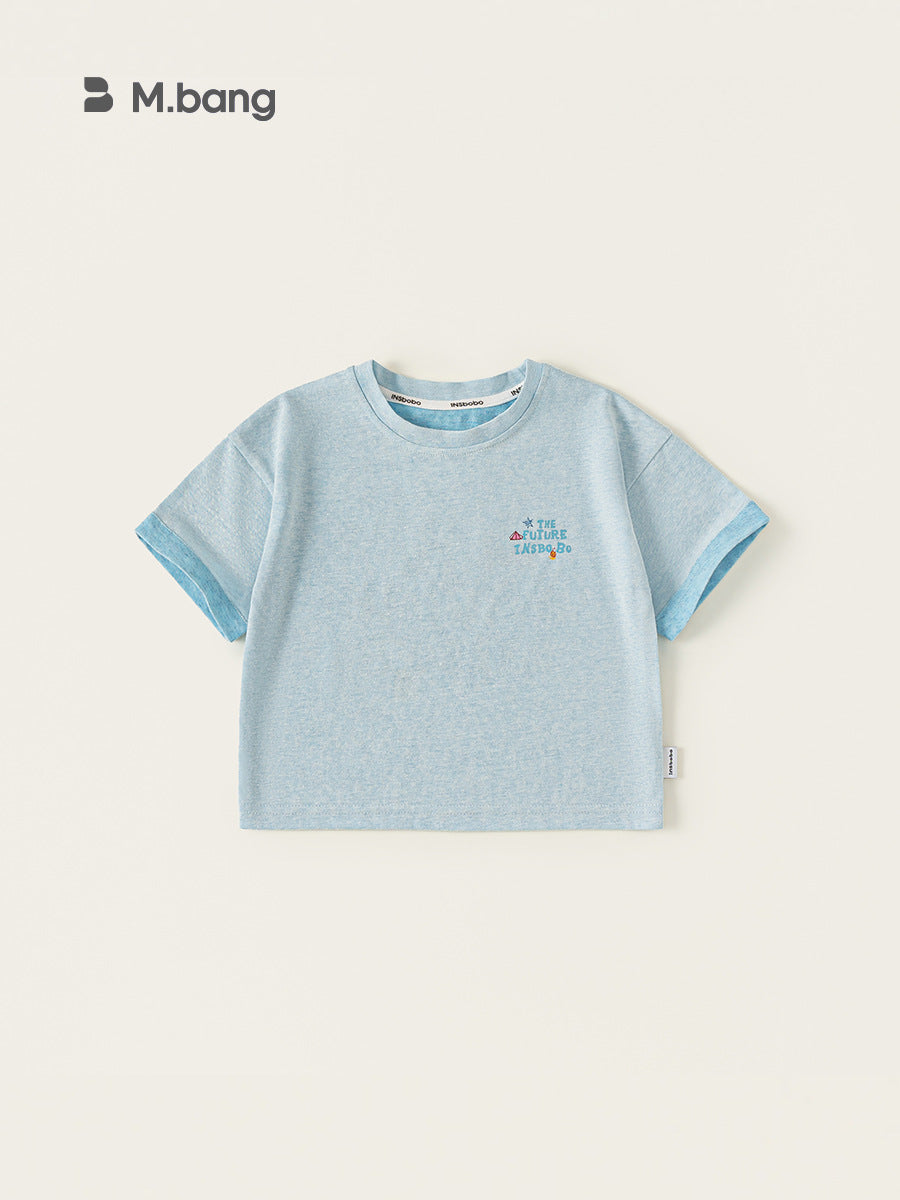 Children's Clothing Thin Summer Letter Printed Short-sleeved Clothes Loose Cool Children's T-shirt