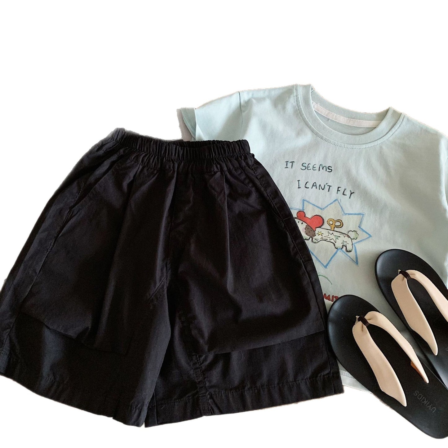 Children's Summer Cotton Washed Fifth Class Casual Children's Pants