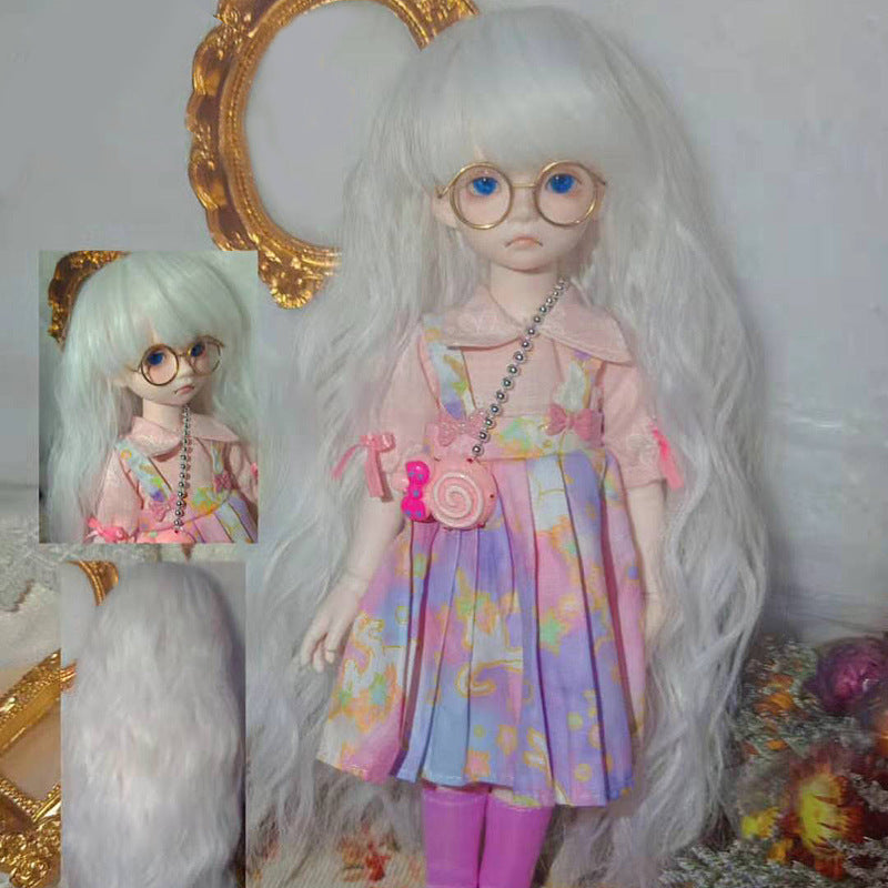 Male Female Doll Artificial Scalp Short Hair Wavy Other Wig