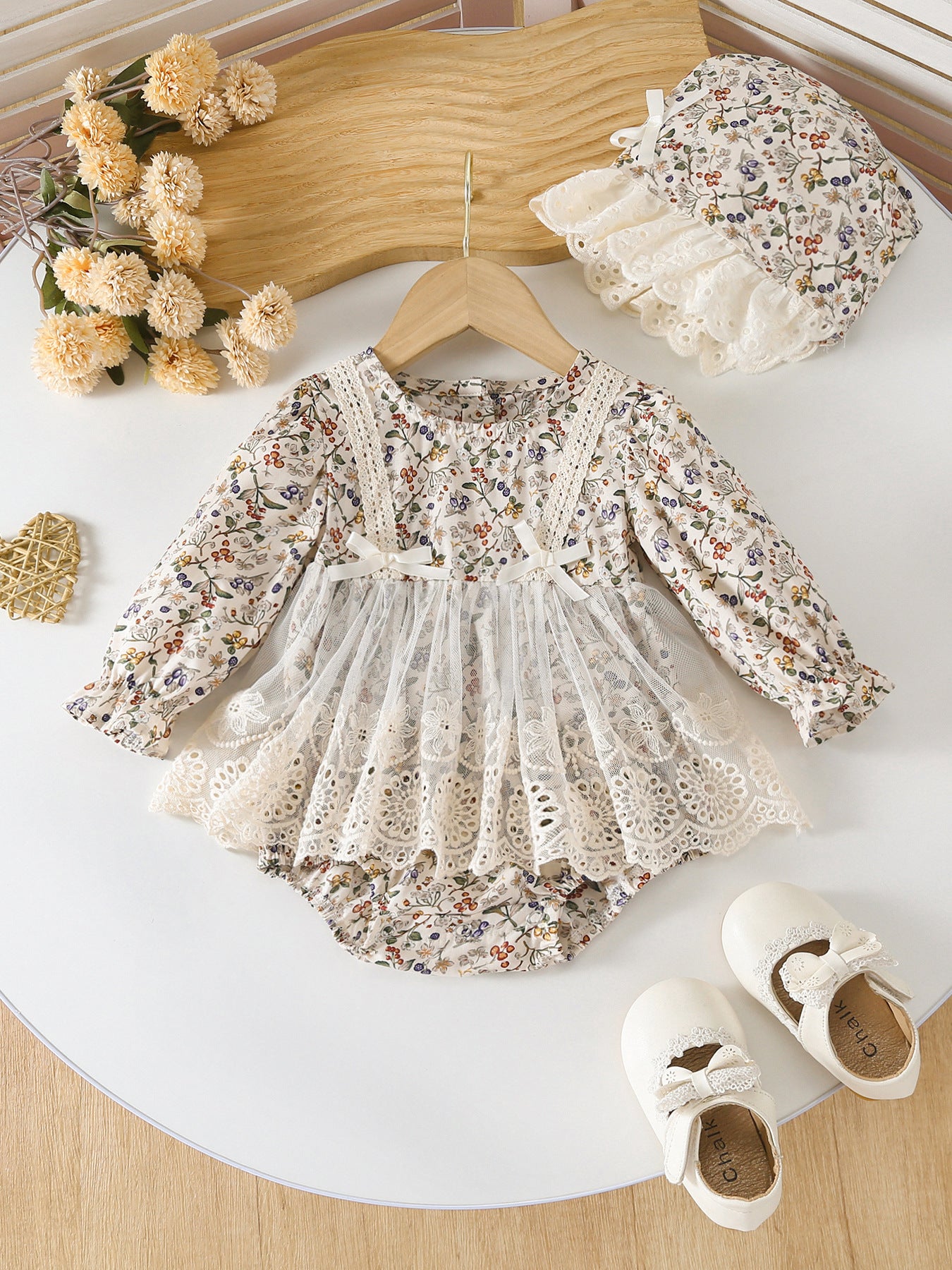 Born Summer Bloomer With Skirt Short-sleeved Lace Clothes For Days Jumpsuit, Climbing Suit