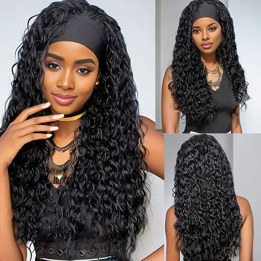 Small Roll Wound Tube Medium Curly Hair Fiber Wig Long Curls