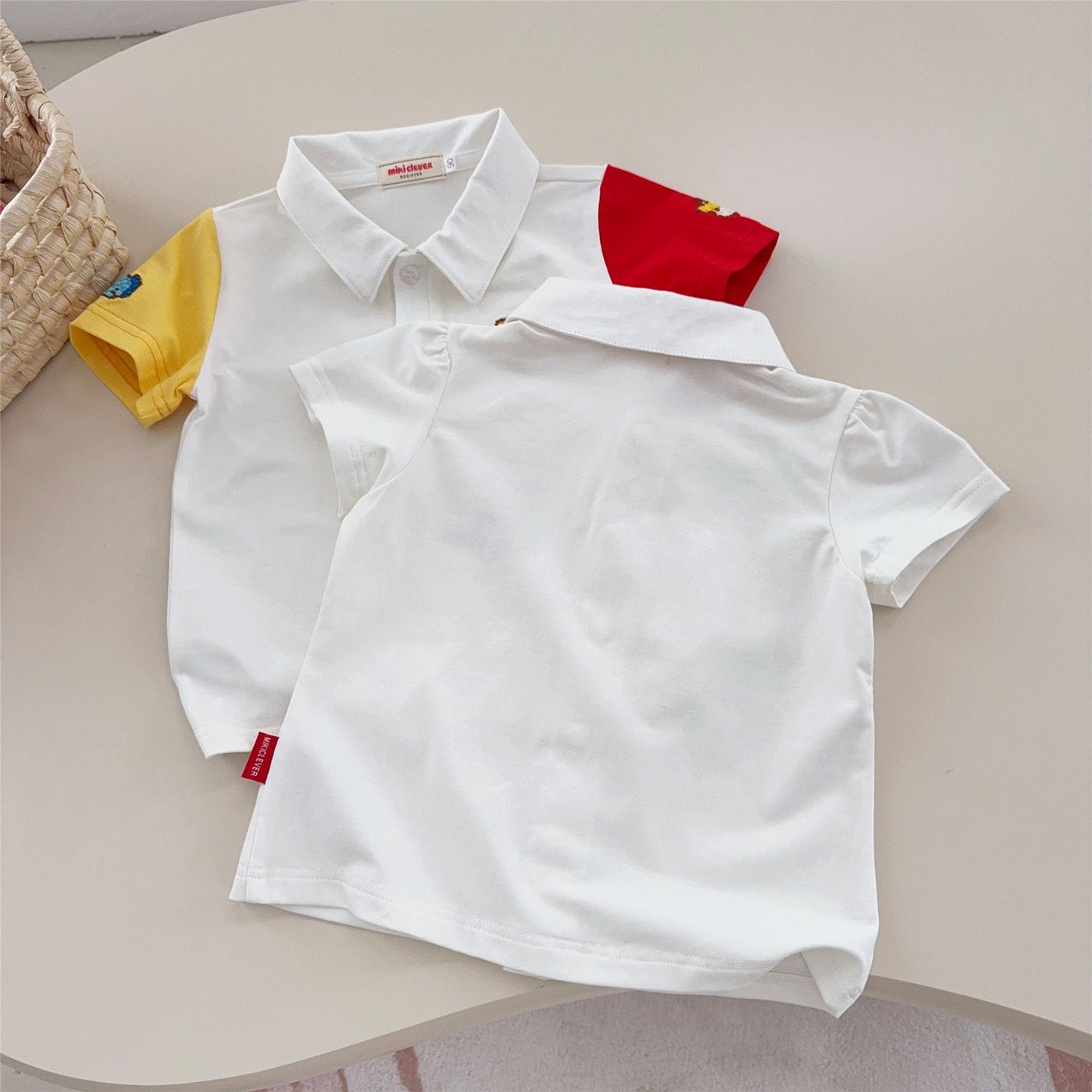 Children's Boys Class Cotton Base Shirt Tops Children's T-shirt