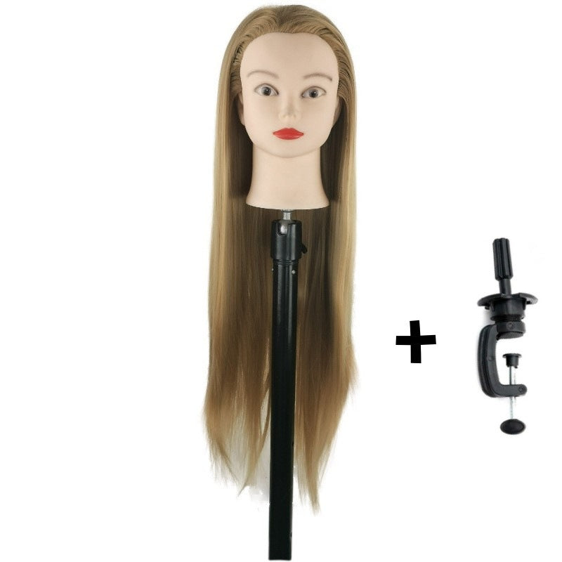 Model Head Mock Fiber Mannequin Hair Styling Updo Practice Other Wig