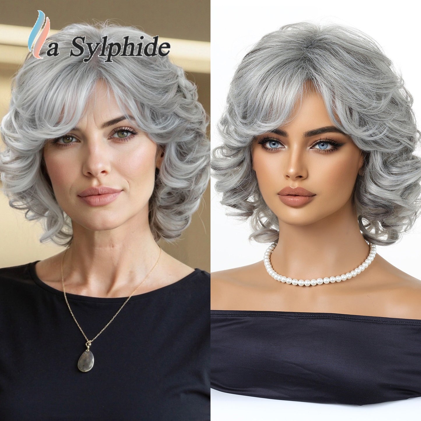 Women's Love Mother Rose Net Fiber Latin American Wig Short Straight Hair