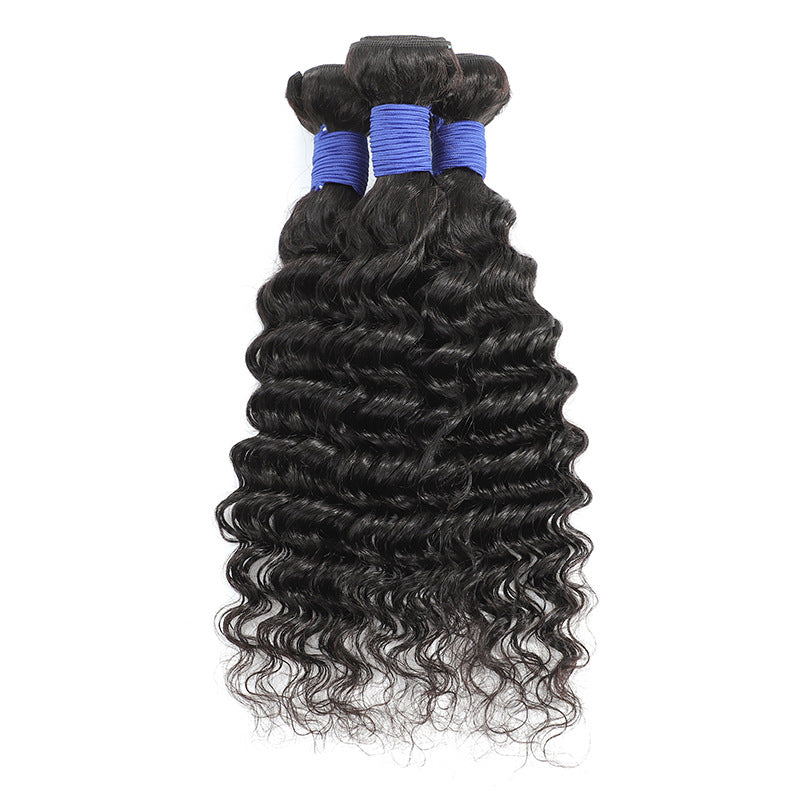 Comfortable Attractive Human Natural Color Weft Real Hair Wig