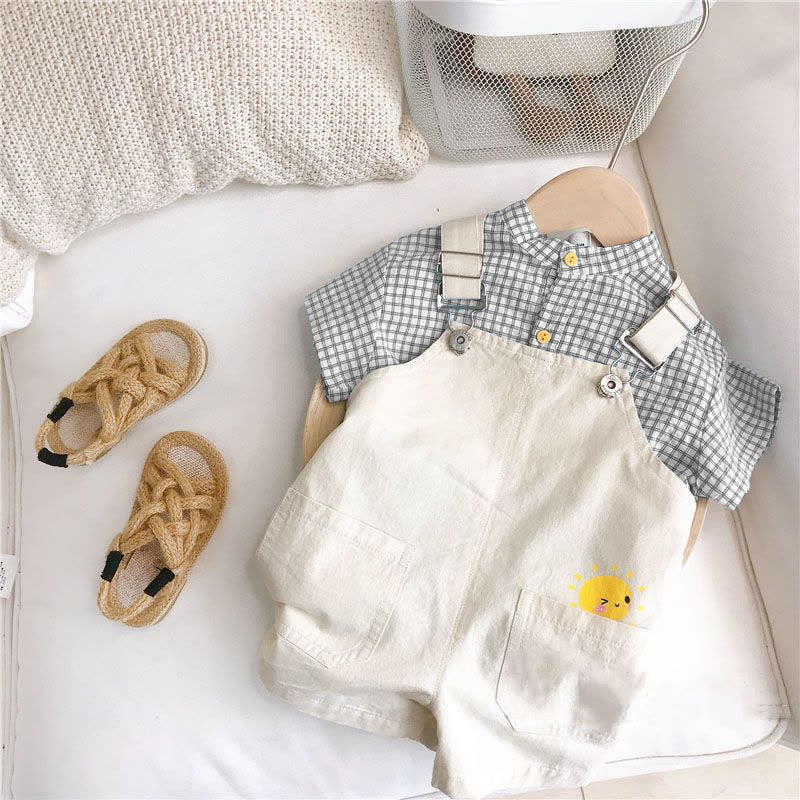 Children's Short-sleeved Summer Clothes Two-piece Handsome Fashion Korean Children's Suit