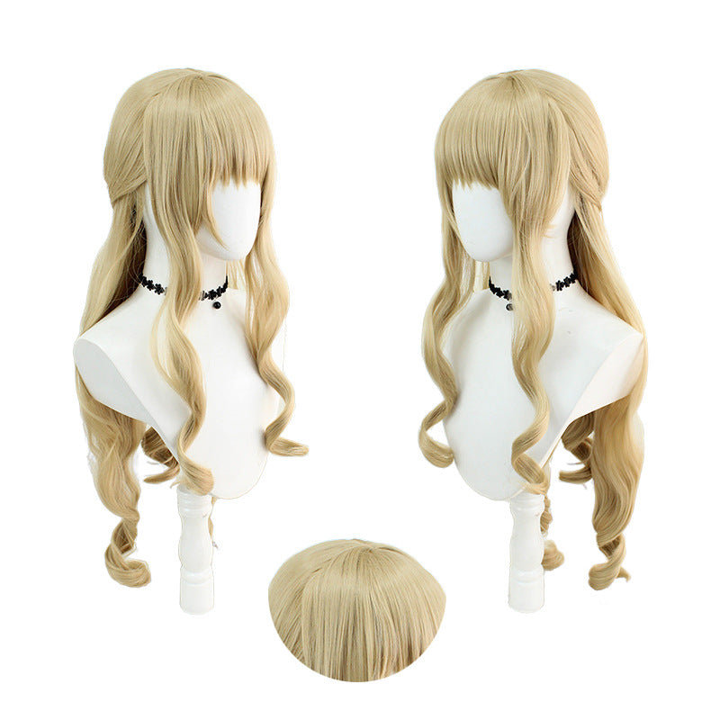Mixed Puffy Silk Universal Fiber Long Cos Wig