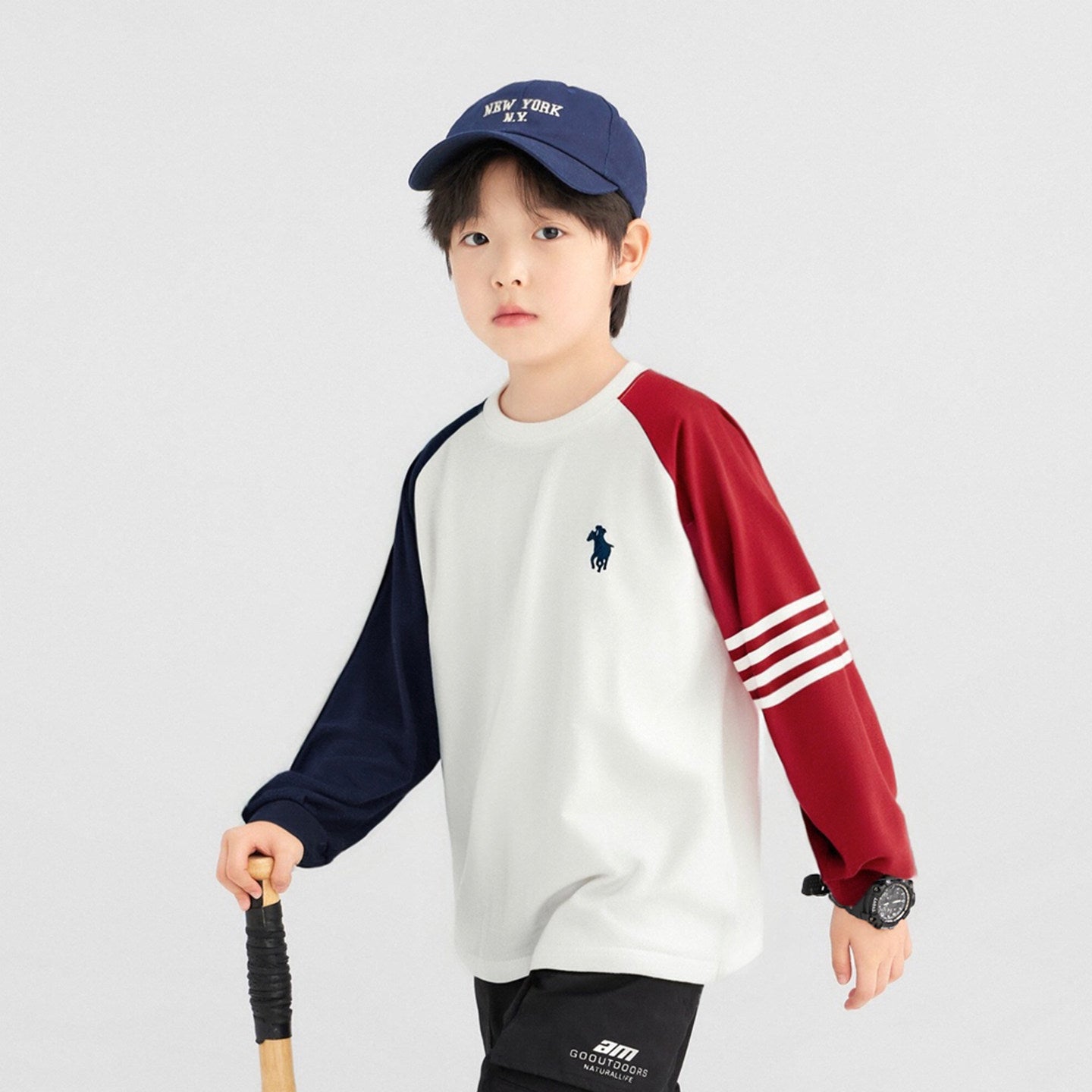 Children's Clothing Boy's Long-sleeved Pure Cotton Undershirt Spring Top Children's T-shirt