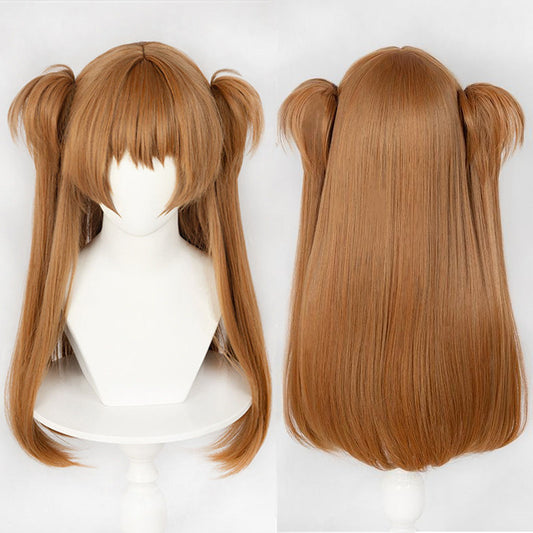 Ming Orange Double Ponytail Jaws Clamp Cos Wig