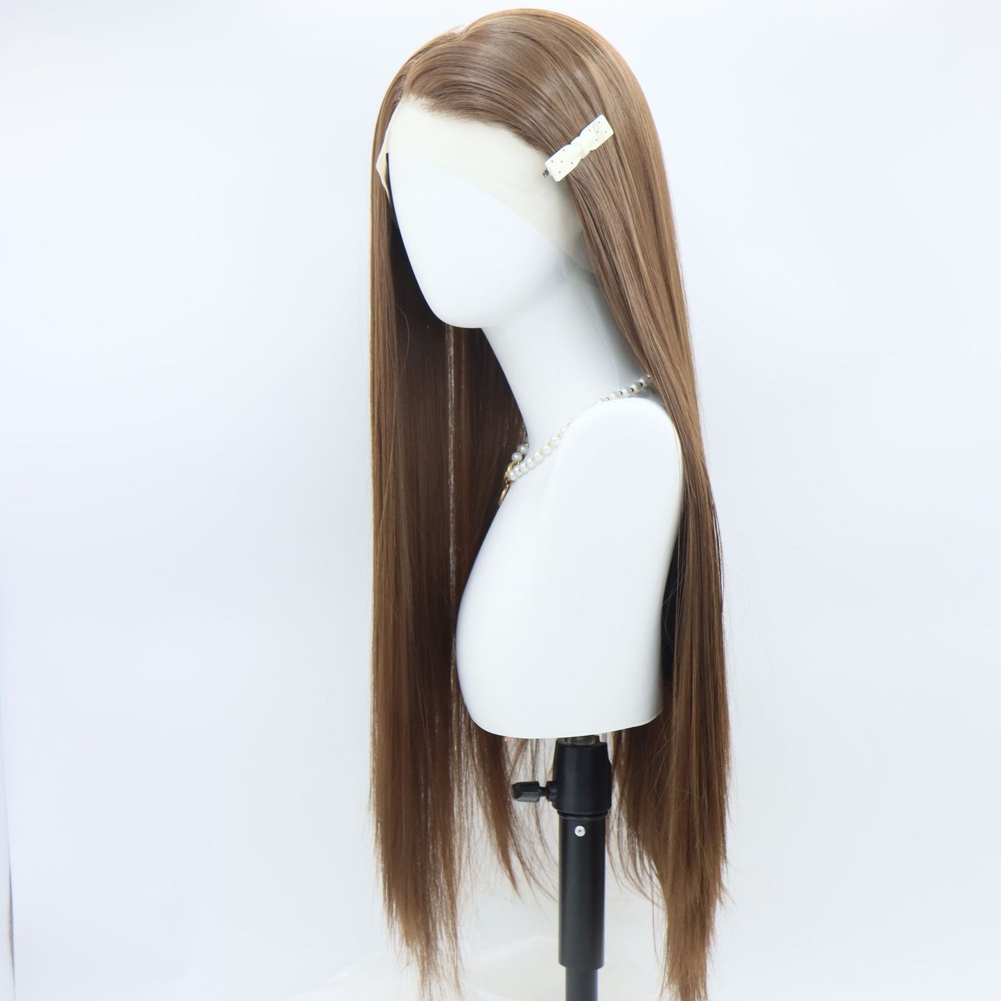 Full Top Head Cover Fiber Hand-woven Natural Long Straight Wig