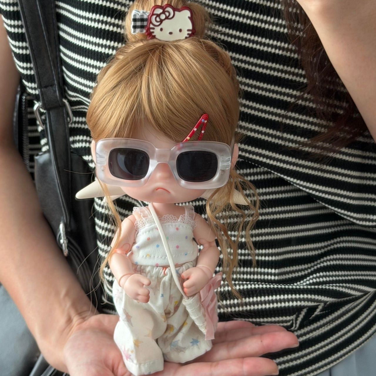 Ga Zi Curly Hair Straight Bangs Gingerbread Man Soft Silk Other Wig