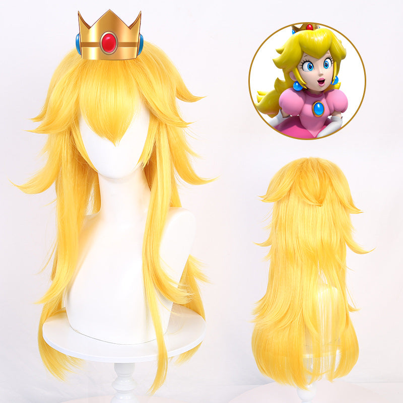 Super Mary Princess Anime Simulation Scalp Cos Wig