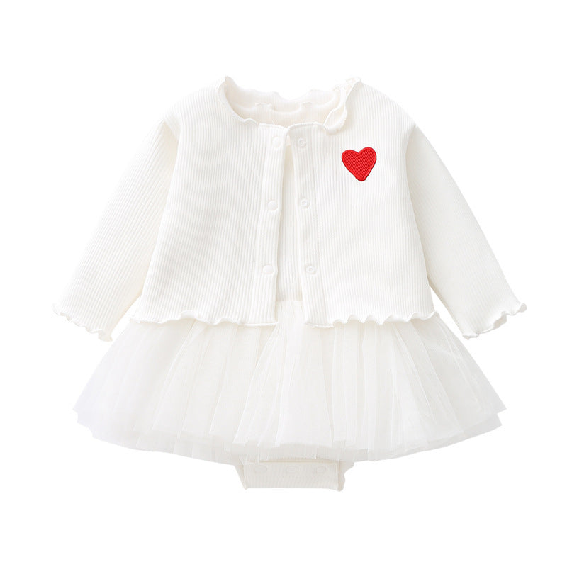 Children's Clothes For Babies Long-sleeved Cardigan Bodysuit Children's Dress