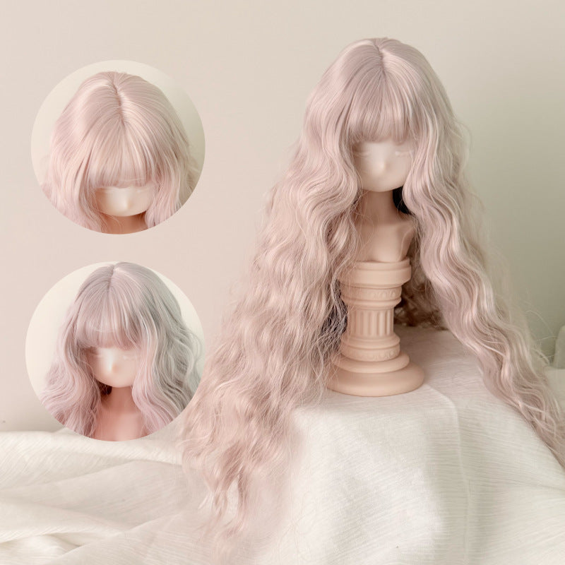 Silk Props With Bangs Small Curls Hair Cos Wig