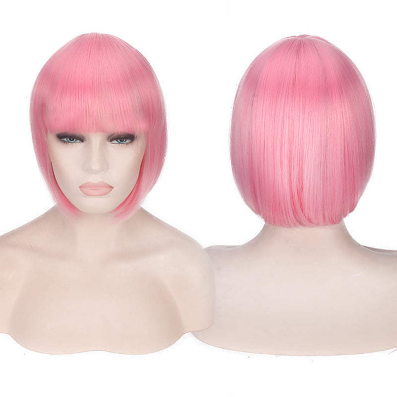 Women's Daily Color Sheath Short Shoulder Straight Cos Wig
