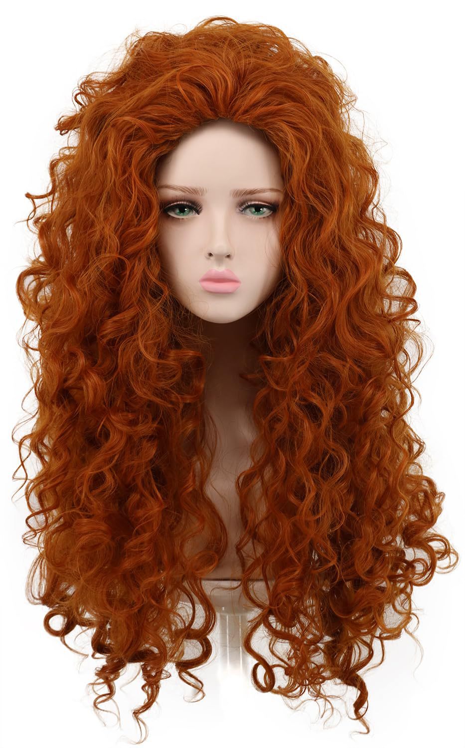 Brave Legend Princess Merida Instant Noodle Curls Long Curly Hair Cos Wig