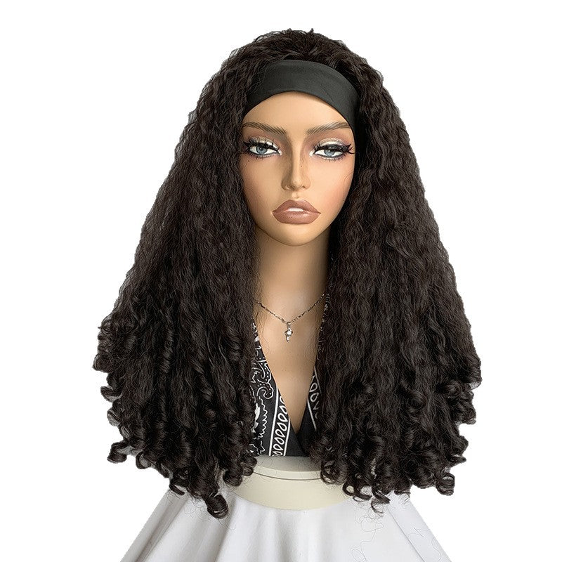 African Screw Hair Curler Female Afro Wig Long Curls