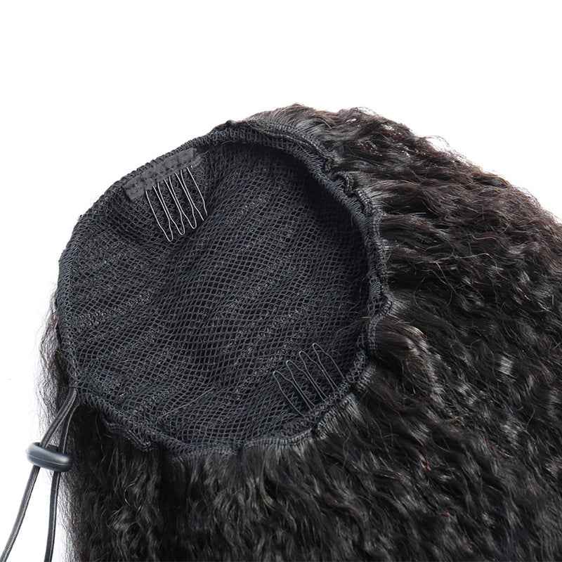 Invisible Stitching Horse Tail Real Straight Wig Ponytail
