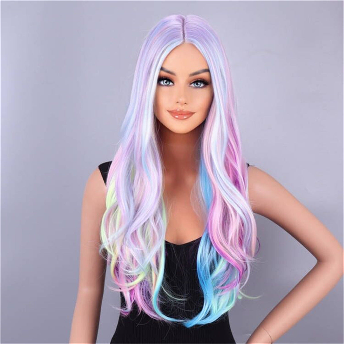 Universal Medium Curly Hair Big Wave Wig Long Curls