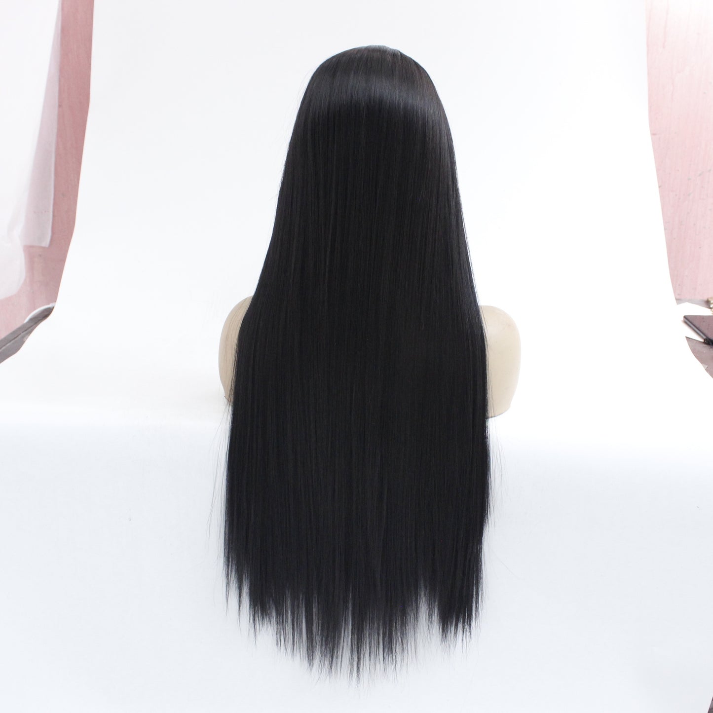 Beauty Pointed Front Lace Black Hair Long Straight Wig
