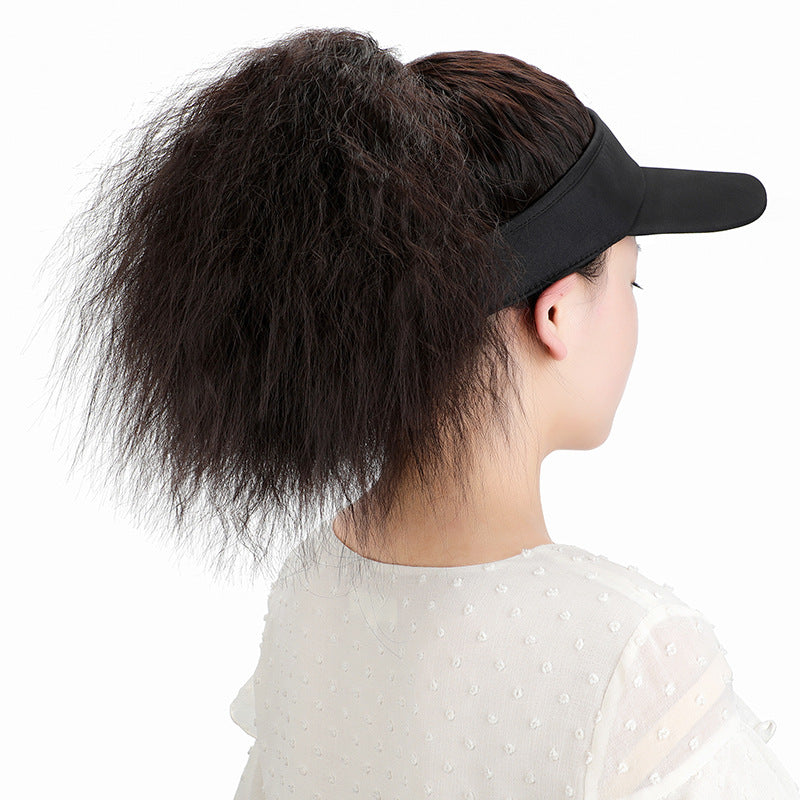Stigma Curly Hair Integrated Hat Fashion Realistic Natural High Wig Long Curls