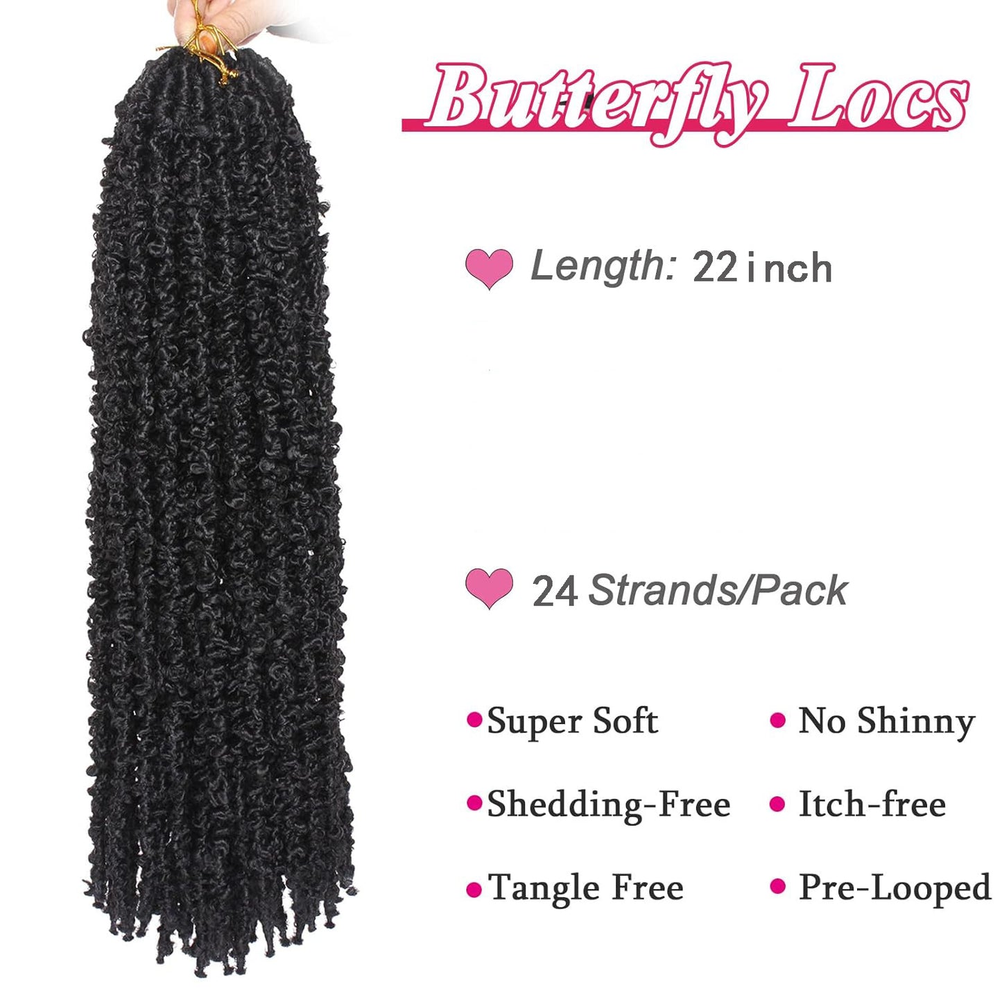 African Dreadlocks Hair Extensions Butterfly Crochet Long Straight Wig