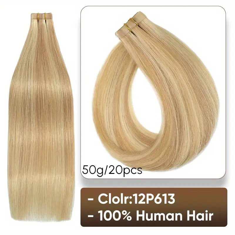 Popular Real Hair Seamless Extension Film Wig