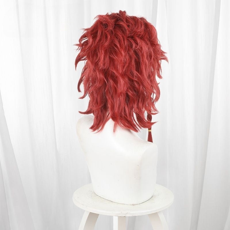 V Archer Rust Red Top Modeling One-piece Twist Braid Short Cos Wig
