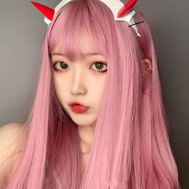 Women's Sweetheart Short Hair Mid-length Korean Style Artificial Daily Full Top Cos Wig