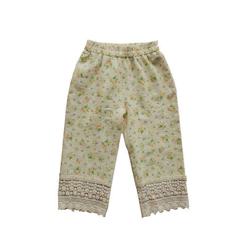 Children's Summer Strawberry Shan Clothing Floral Flower Children's Pants