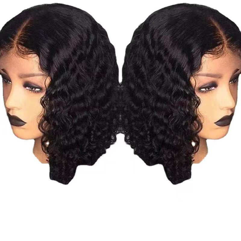 Women's Wigs With Small African Gradient Color Wig Short Curly Hair
