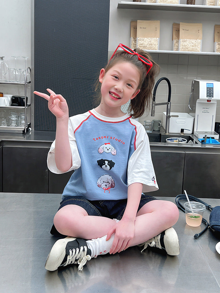 Children's Trendy Top Big Fried Street Raglan Children's T-shirt