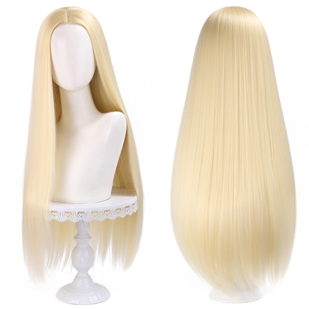 Main Universal Medium Scalp Black Hair Long Straight Wig
