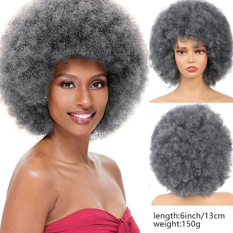 Afro Head Cover Small Volume Fluffy Short Other Wig