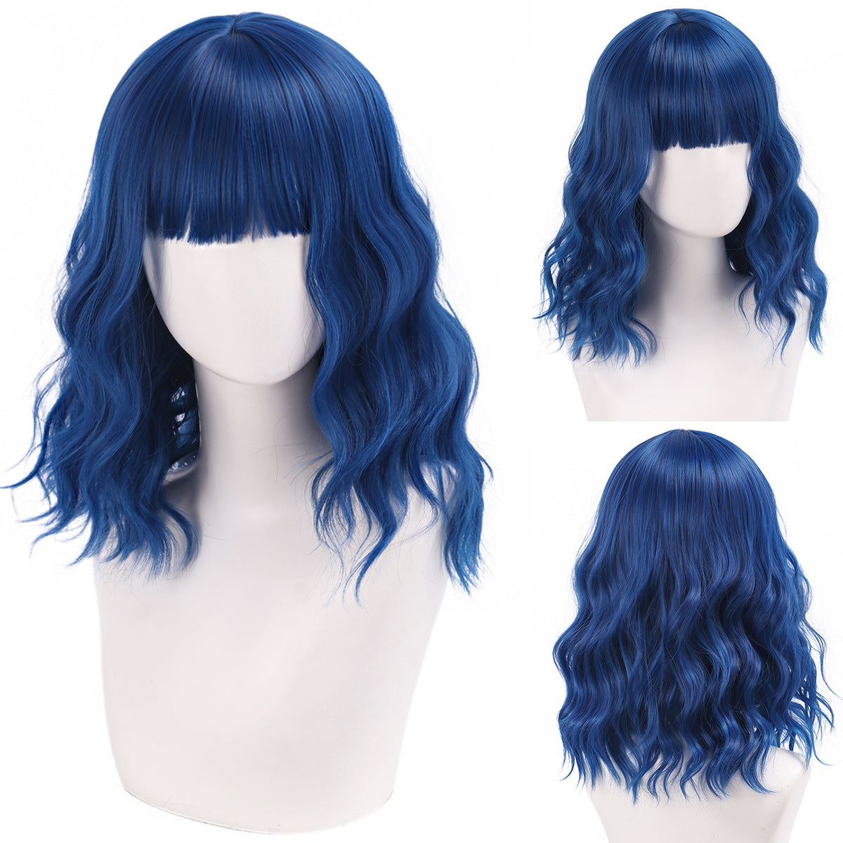 Versatile Comfortable Fringe Festival Water Ripple Wig Short Curly Hair