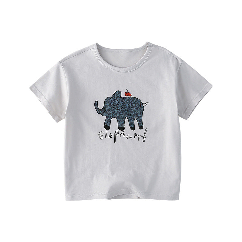 Children's Cotton Hall Boy's Short-sleeved Pure Summer Children's T-shirt