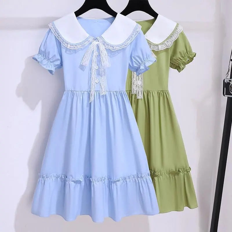 Children's Summer Western Style Fashion Thin Doll Collar Children's Dress
