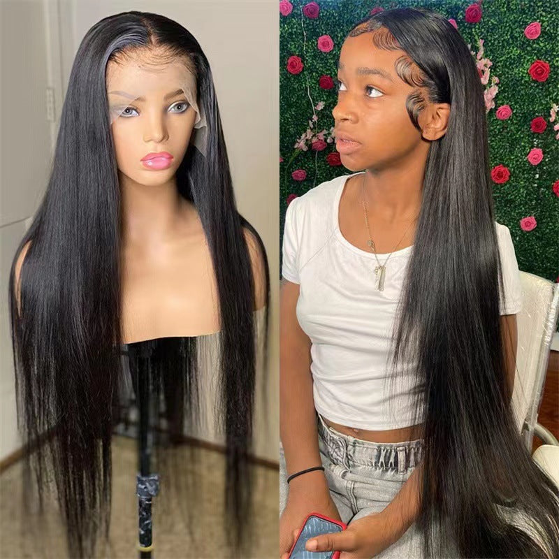 Women's Front Lace Chemical Fiber Fashion Medium Long Straight Wig