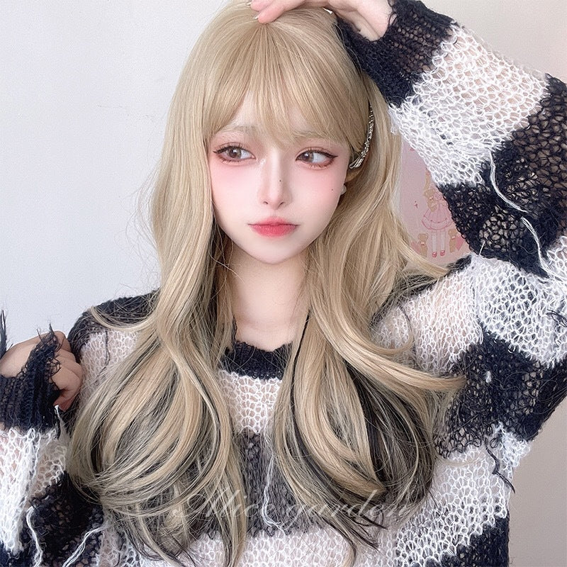 Daily High Color Natural Head Light Wig Long Curls